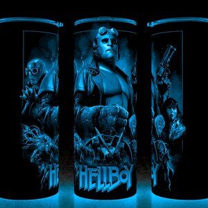 Glow in the Dark Hellboy Super Hero Movie Comic Book Cup Mug Tumbler